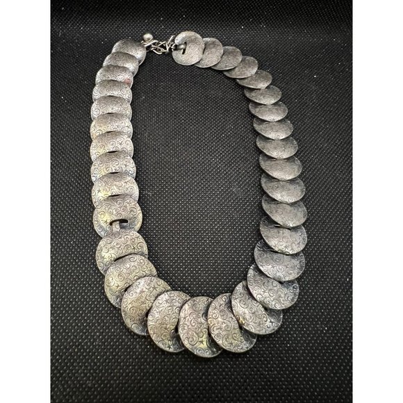 1950s Vintage Napier Necklace Stars and Scrolls Napier Disc Necklace Celestial J - Picture 5 of 6